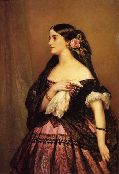 Adelina Patti 1863 by Franz Xaver Winterhalter (1805-1873)  Location TBD
